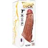 Thick Dick Vibrating Sleeve with Remote Control - Caramel