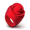Rose Ring Discreet Finger Vibrator - Red