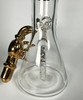 Juicy Glass "Dragon's Claw" Beaker Bong – Luxury Metallic Gold Edition (15")