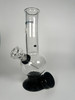 Waterfall Australia Clear Glass Water Pipe Classic Bubble Base Hookah Rig Carb Hole (10.5")