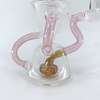 Cheech Glass: Gold Fumed Recycler Rig (7")