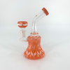 The Crush Glass: Feather Pattern Bell Mini Water Pipe (6")