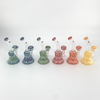 The Crush Glass: Feather Pattern Bell Mini Water Pipe (6")