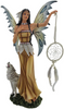 White Fairy with Snow Owl Statue (15")