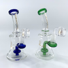 Obsidian Glass Micro Showerhead Rig with Banger and Bowl (7.5")