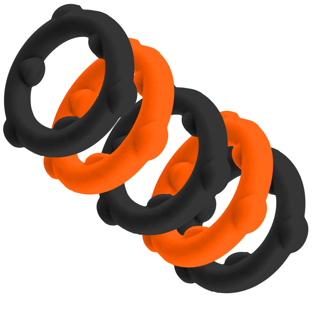 Gearheads 5 Pack Spinner Rings - Orange Black