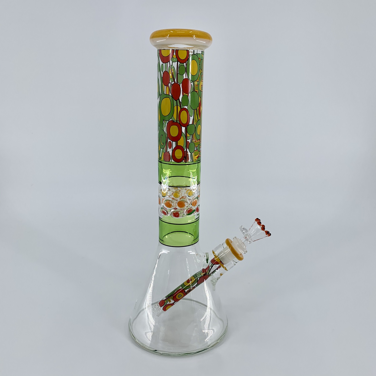 Cheech Glass: Multicolored Dot Beaker (14")