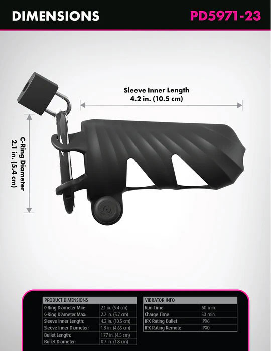 Fantasy C-Ringz Remote-Controlled Vibrating Cock Blocker - Black