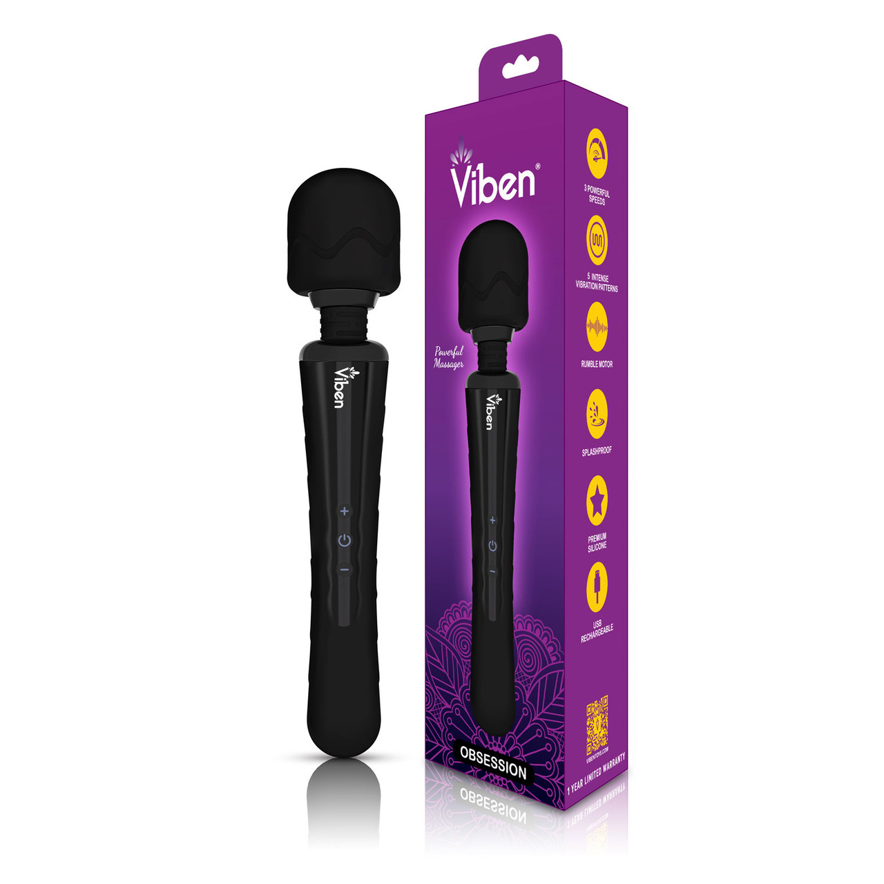 Obsession Wand Massager - Black