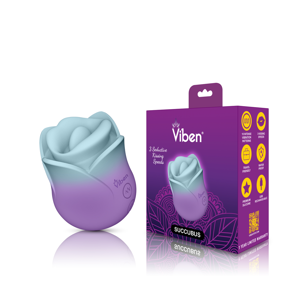 Succubus Vibrating Kissing Rose - Pixie Dust