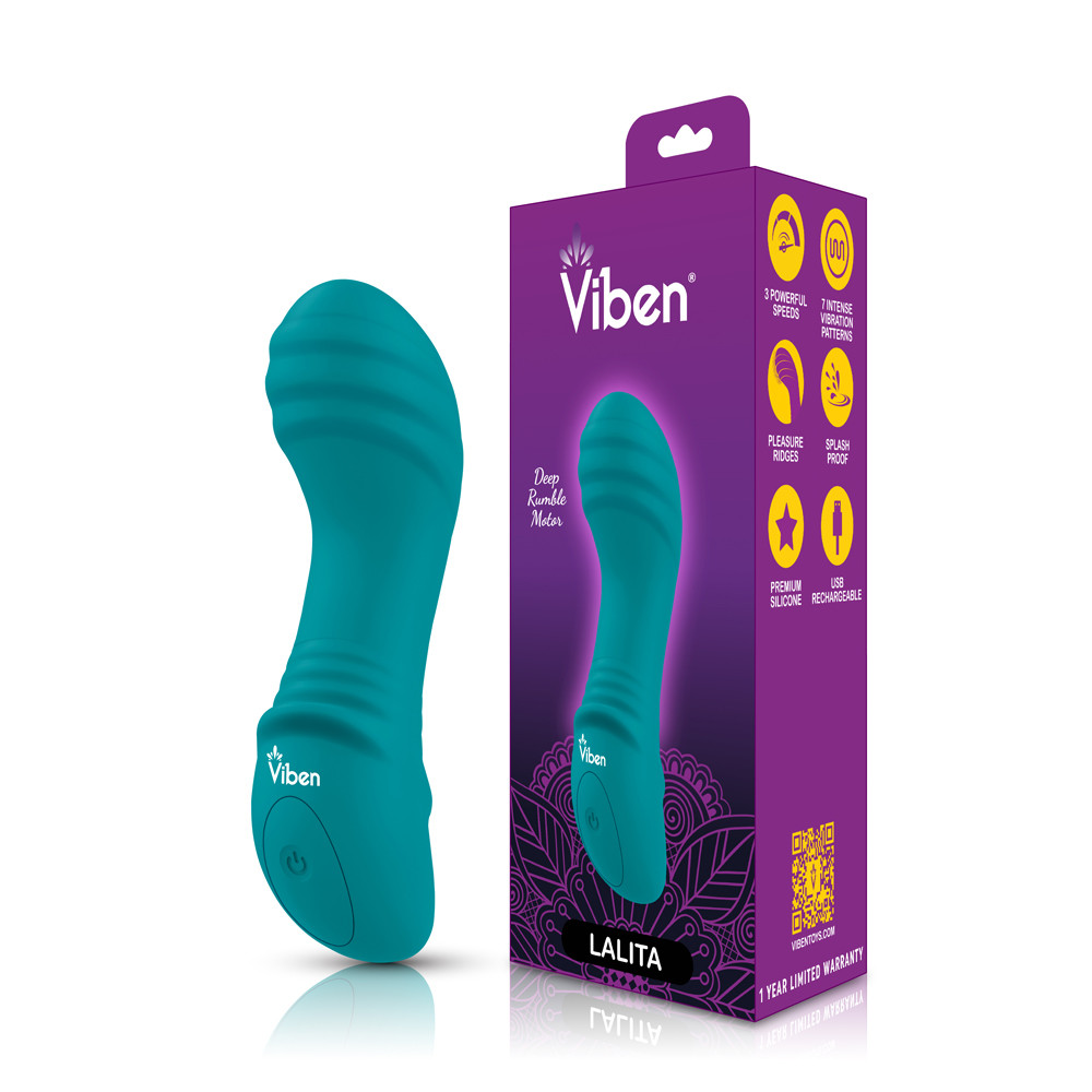 Lalita Mini Pleasure Ridges G-Spot Vibe - Ocean