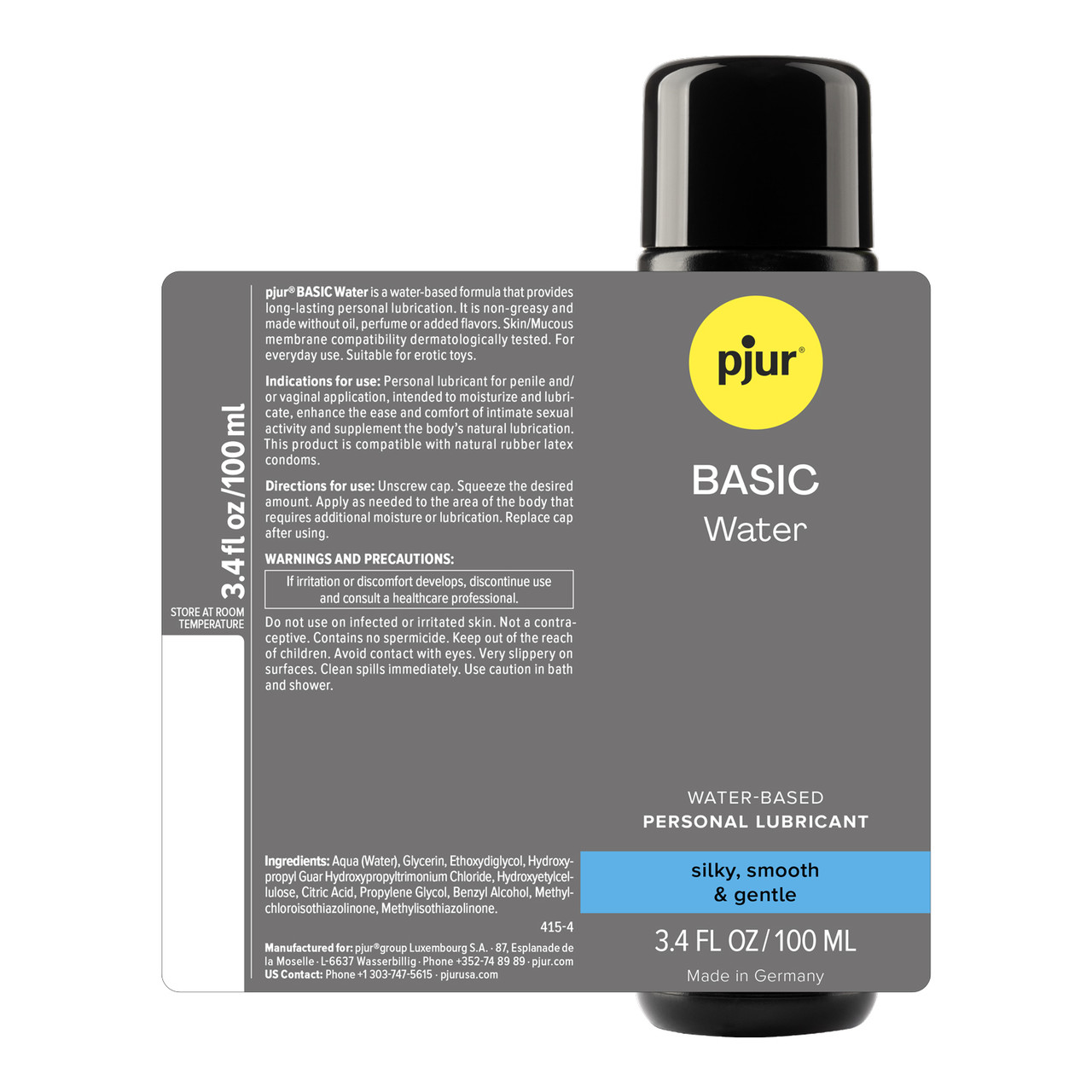 Pjur Basic Water - 3.4 Fl. Oz. 100 ml