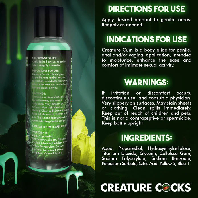 Creature Cum Green Water-Based Lubricant 4oz