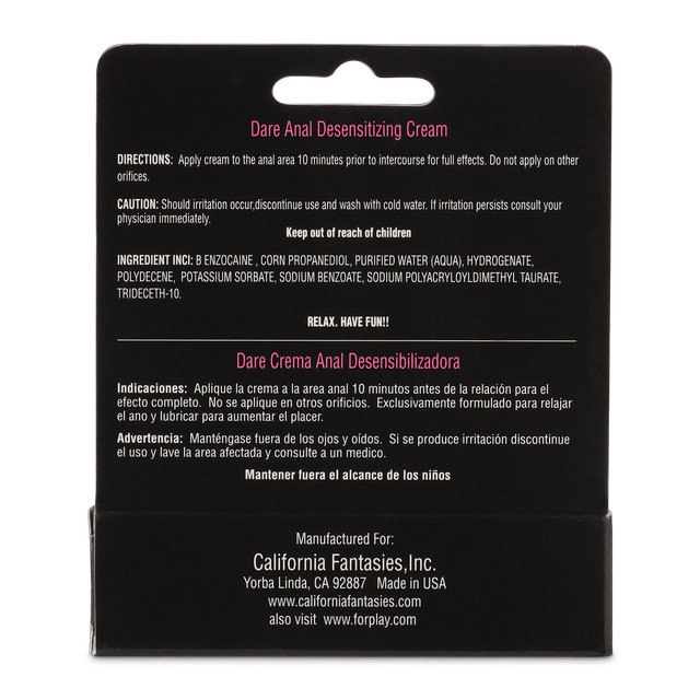 Dare - Anal Desensitizing Cream - 0.5 Oz.