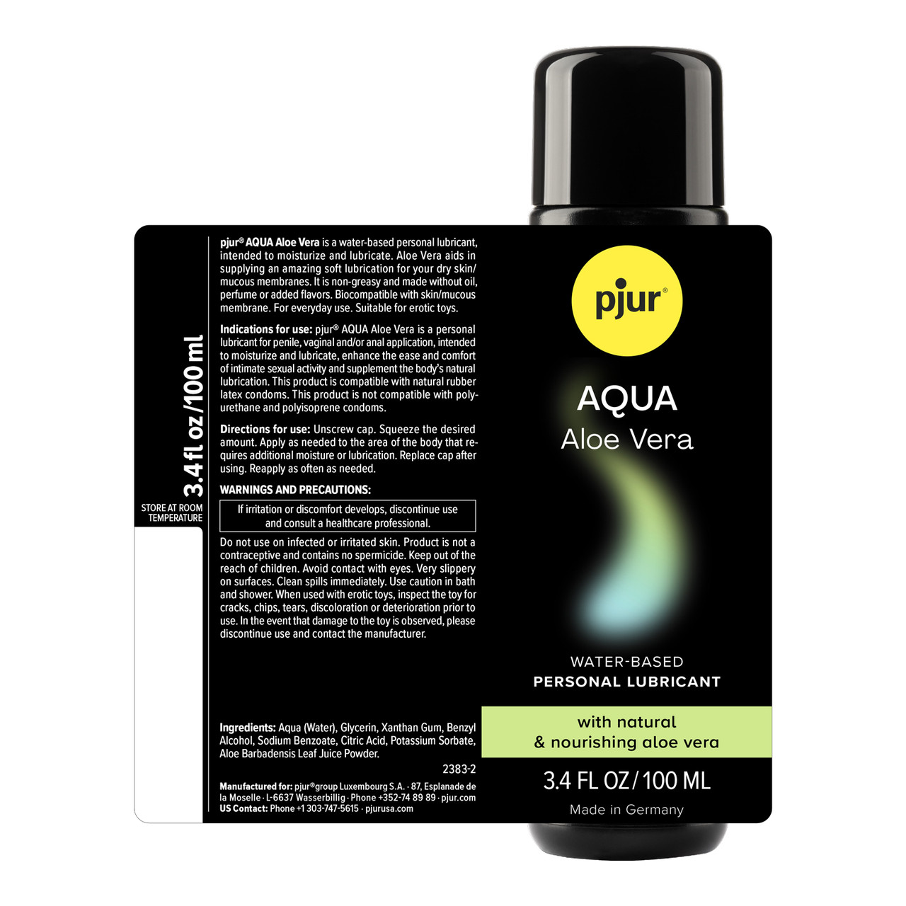 Pjur Aqua Aloe Vera - 100 ml - 3.4 Fl. Oz