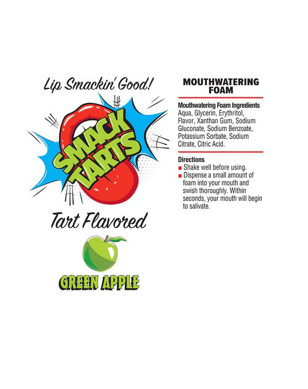 Smack Tarts Mouthwatering Foam 2.7oz - Sour Green Apple