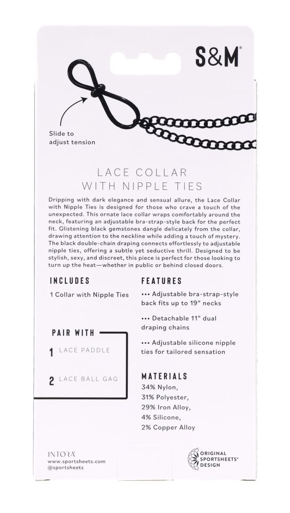 Lace Collar With Nipple Ties