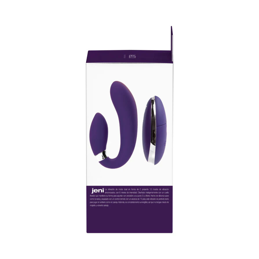 Jeni C-Shaped Dual Motor Vibe With Remote - Purple