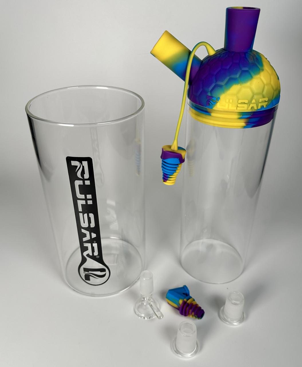 Pulsar RIP Series Glass & Silicone Gravity Water Pipe – Dual-Use Herb & Vape (11")