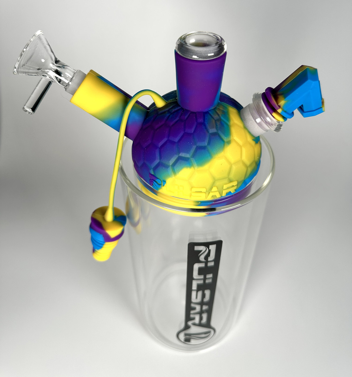 Pulsar RIP Series Glass & Silicone Gravity Water Pipe – Dual-Use Herb & Vape (11")