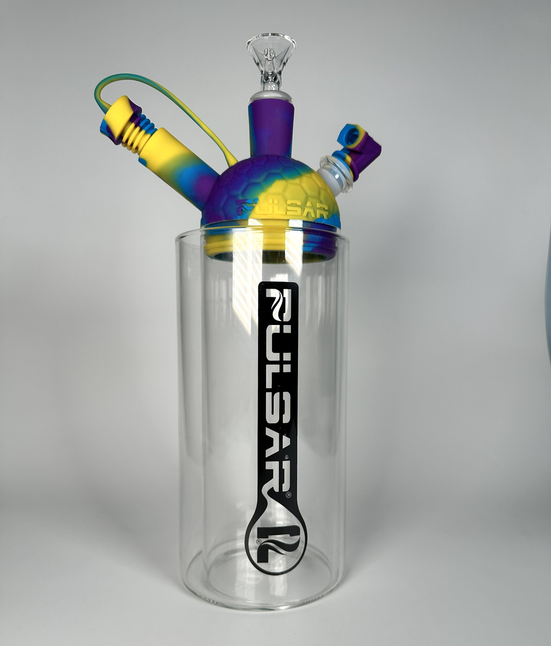 Pulsar RIP Series Glass & Silicone Gravity Water Pipe – Dual-Use Herb & Vape (11")