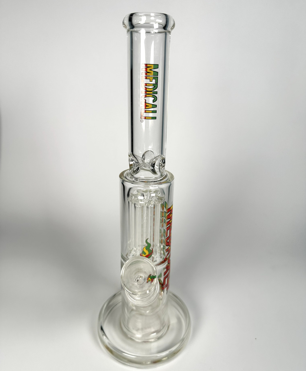 Medicali 8-Arm Tree Perc Straight Tube – Authentic Scientific Glass (12")