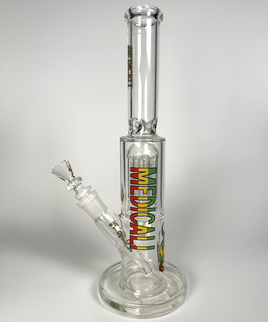 Medicali 8-Arm Tree Perc Straight Tube – Authentic Scientific Glass (12")