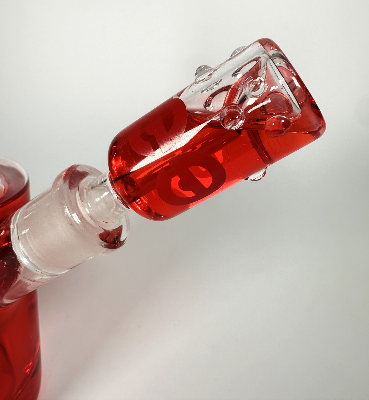 Authentic Cheech Glass Freeze Pipe – Glycerin-Filled Mini Water Pipe (Crimson Red) (8")