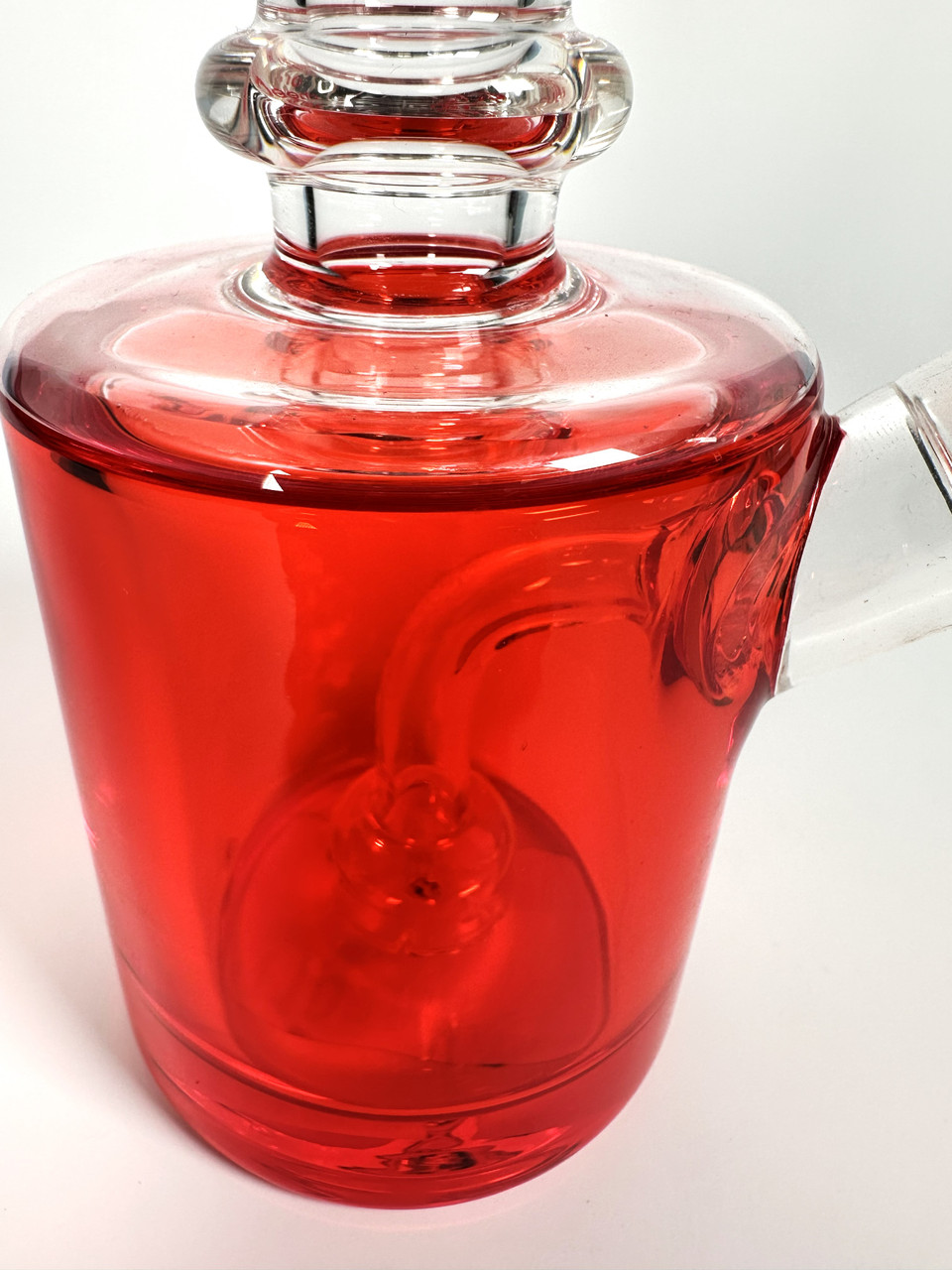 Authentic Cheech Glass Freeze Pipe – Glycerin-Filled Mini Water Pipe (Crimson Red) (8")