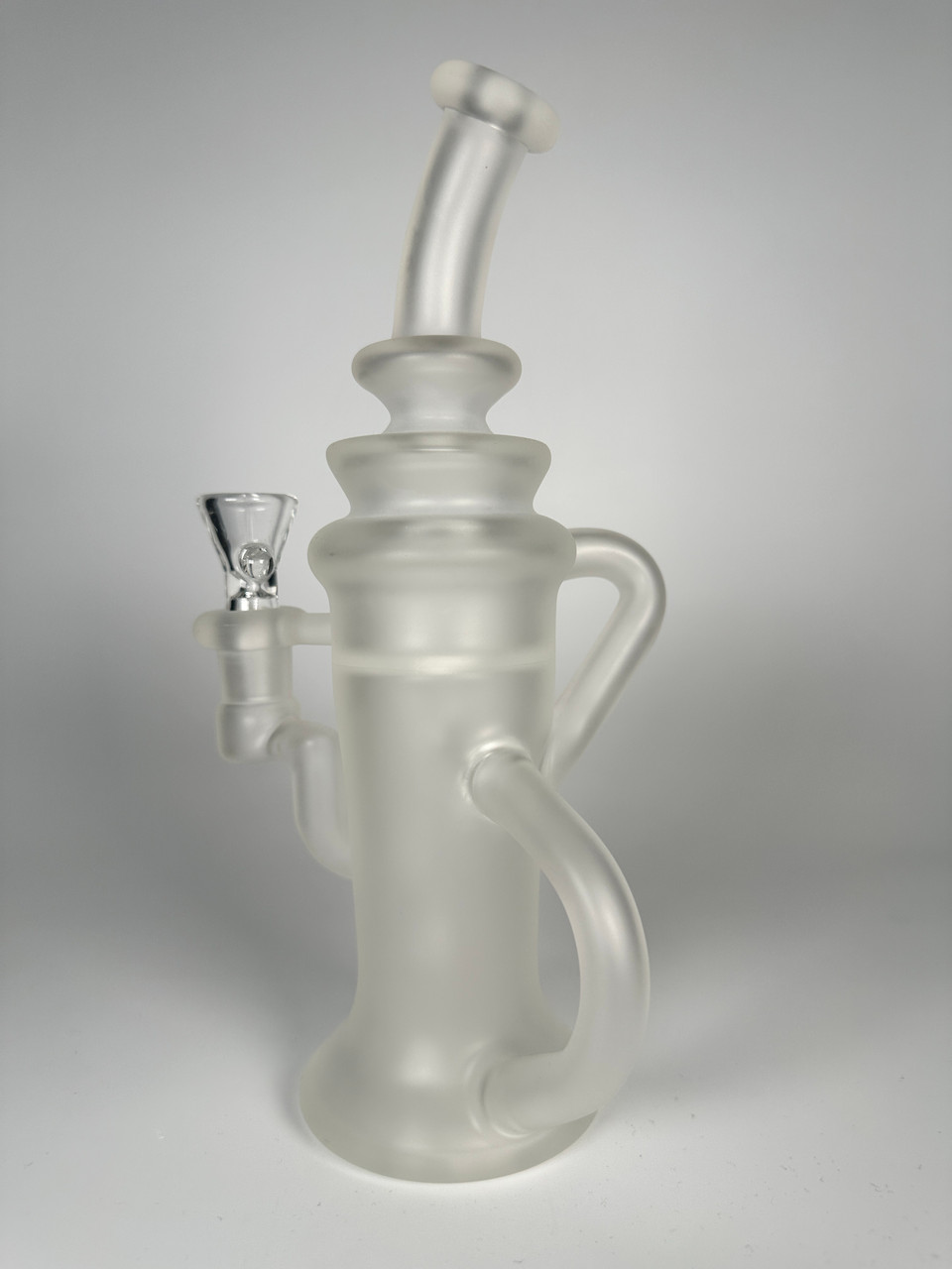 Illuminati Glass Frosted Recycler Water P97.99pe Matte Satin Glass Hookah Oil Rig (9")