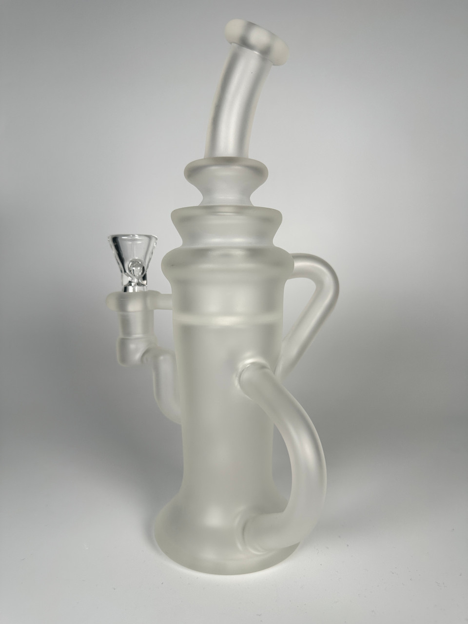 Illuminati Glass Frosted Recycler Water P97.99pe Matte Satin Glass Hookah Oil Rig (9")