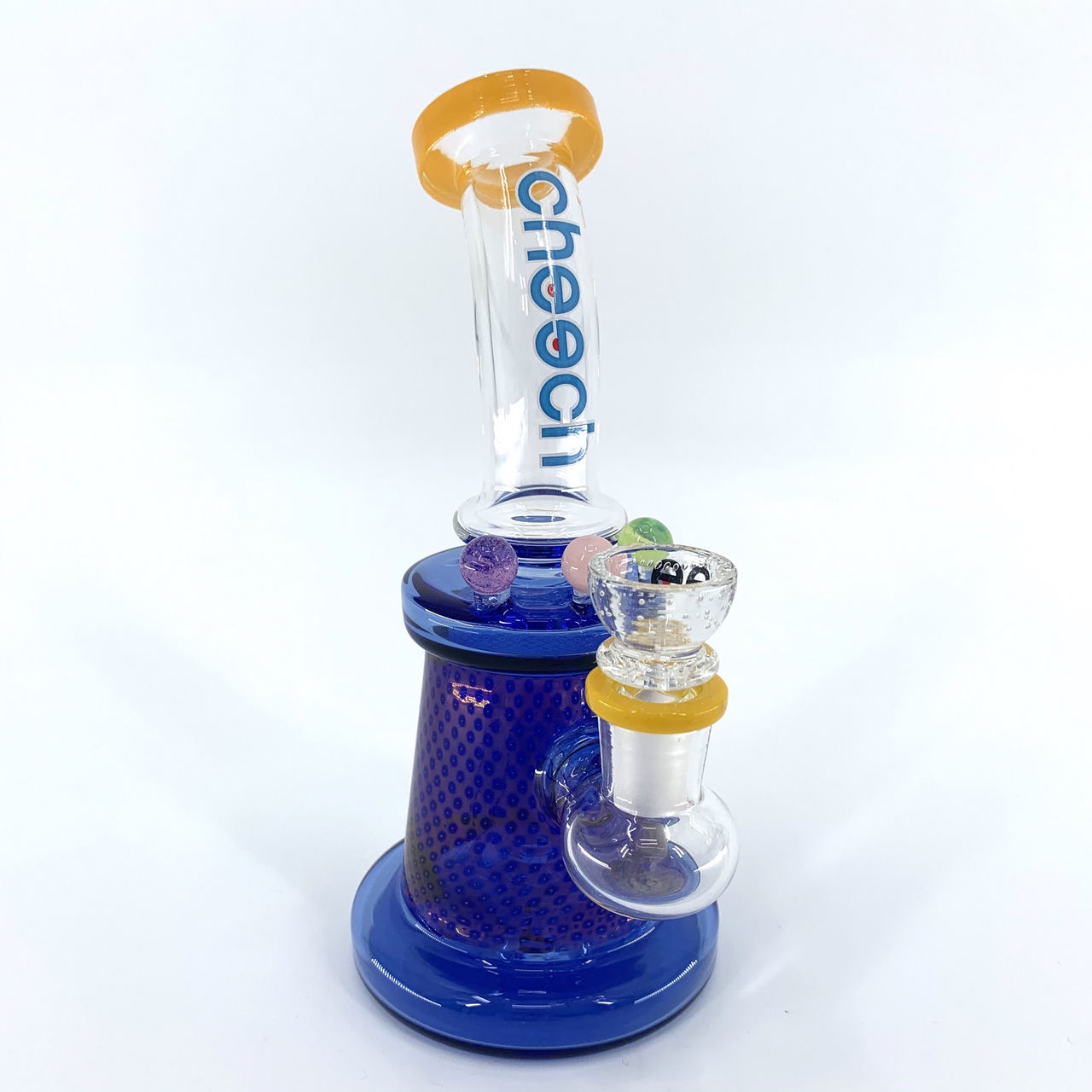 Cheech Glass: Blue Banger Hanger Water Pipe (8")