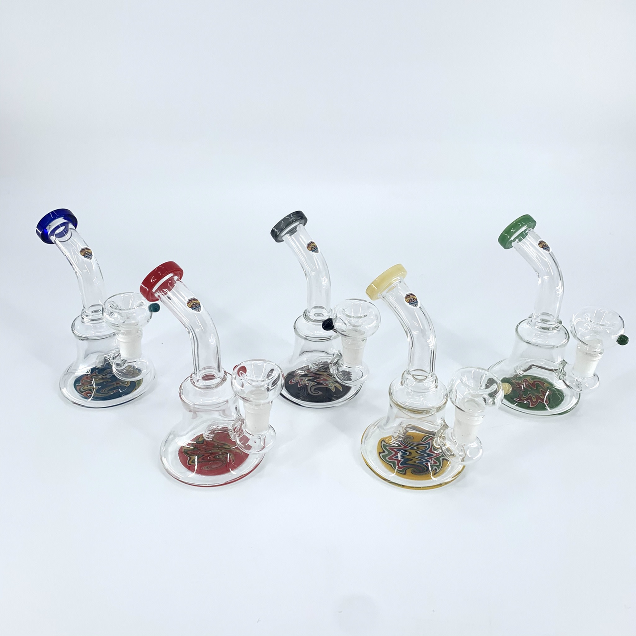 The Crush Glass: Mini Wig Wag Bottom Water Pipe (6")