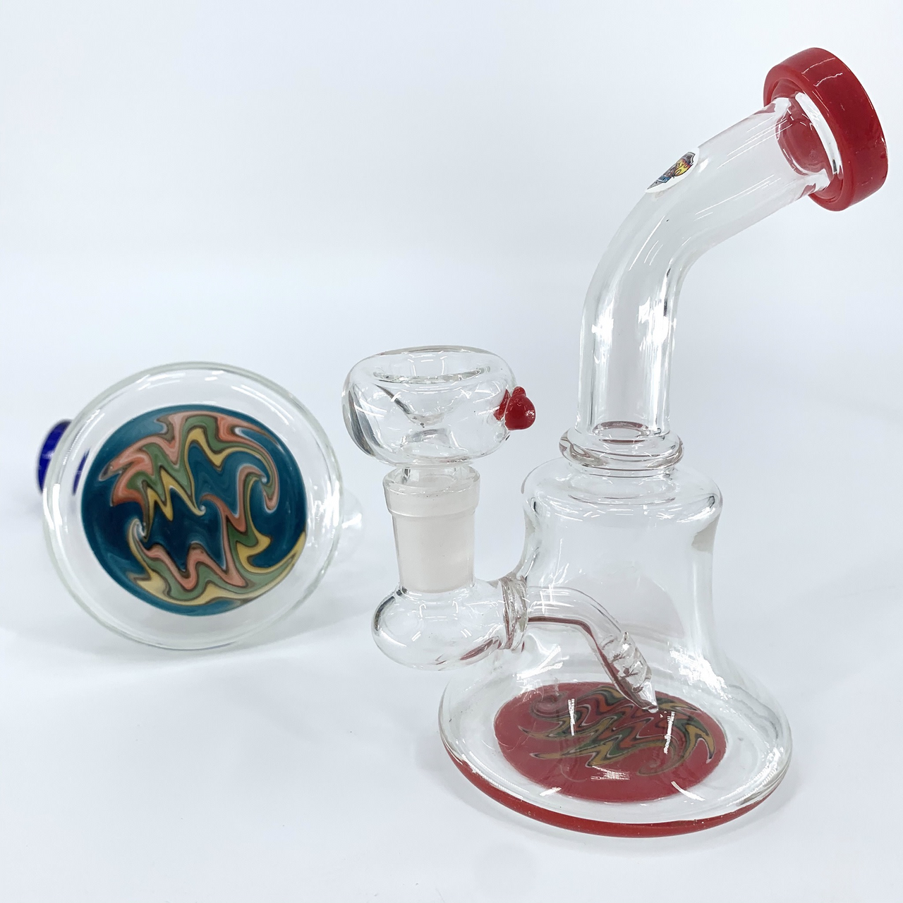 The Crush Glass: Mini Wig Wag Bottom Water Pipe (6")