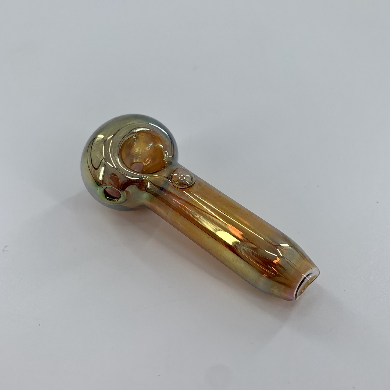 The Crush Glass: Brown Reflective Finish Hand Pipe (3")