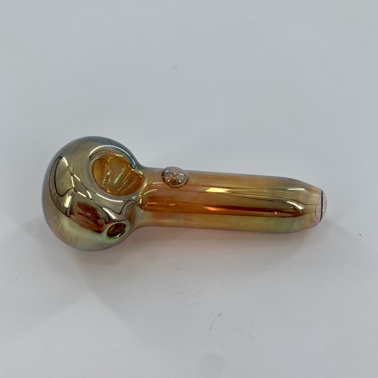 The Crush Glass: Brown Reflective Finish Hand Pipe (3")