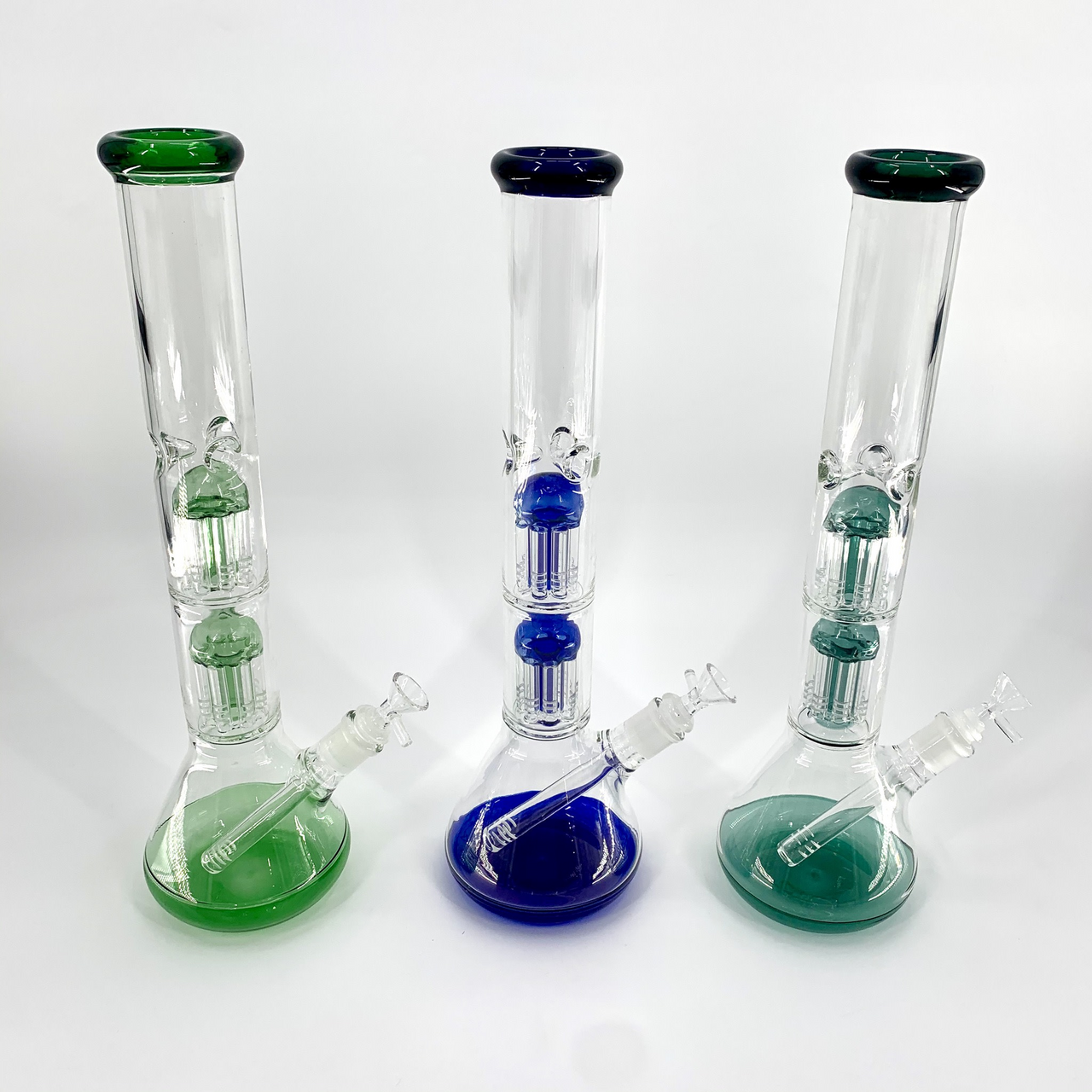 Double Tree Perc Beaker Water Pipe (16")