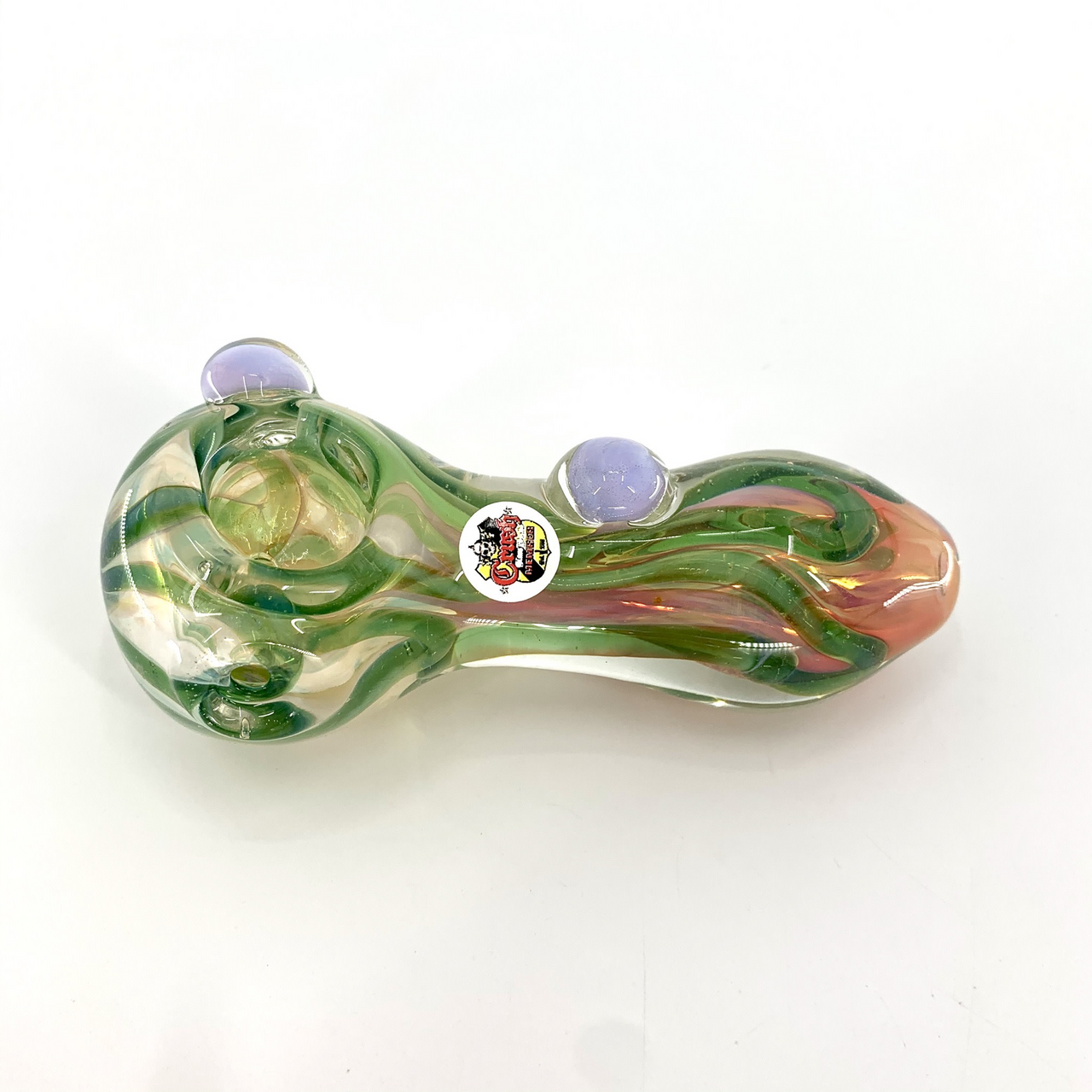 The Crush Glass: Heavy Slime Marble Pipe (4")