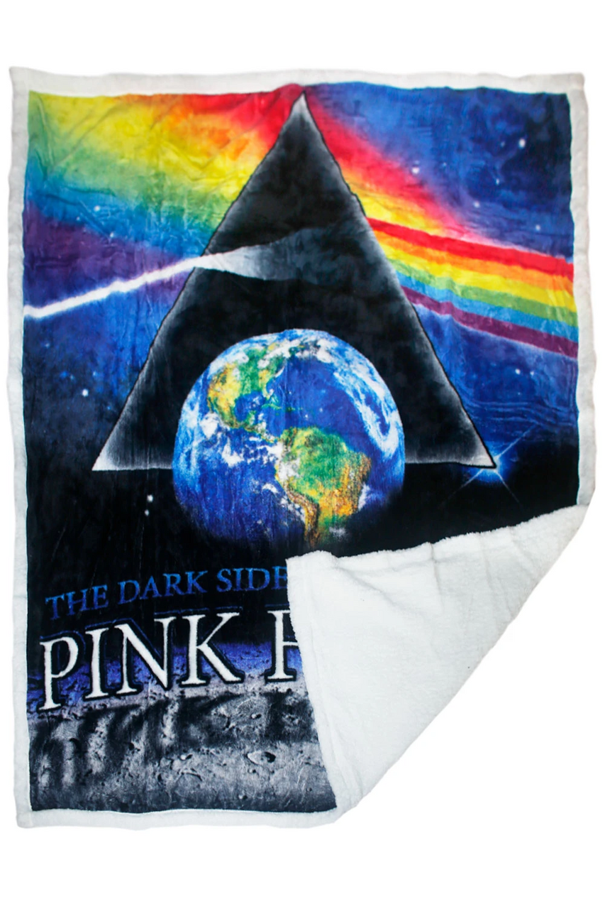Pink Floyd Moon View Sherpa Throw Blanket (50x60")