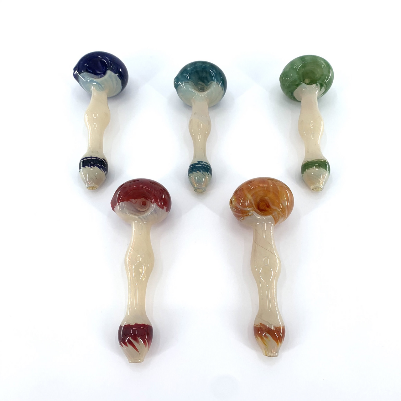 Blowfish Glassworks: Fumed Tree Lump Hand Pipe (5")