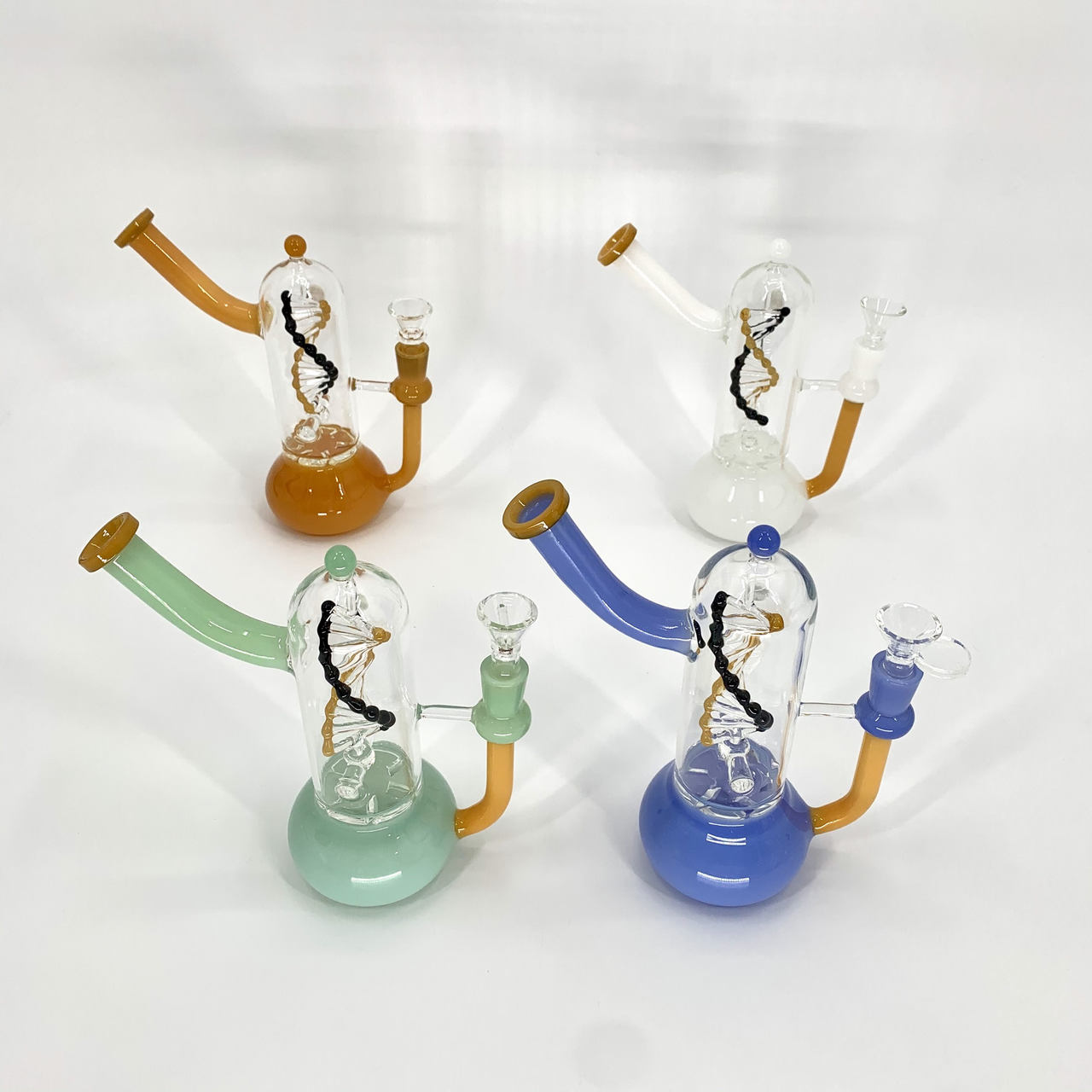 Dual Color Kinetic Spinning DNA Water Pipe (8.5")