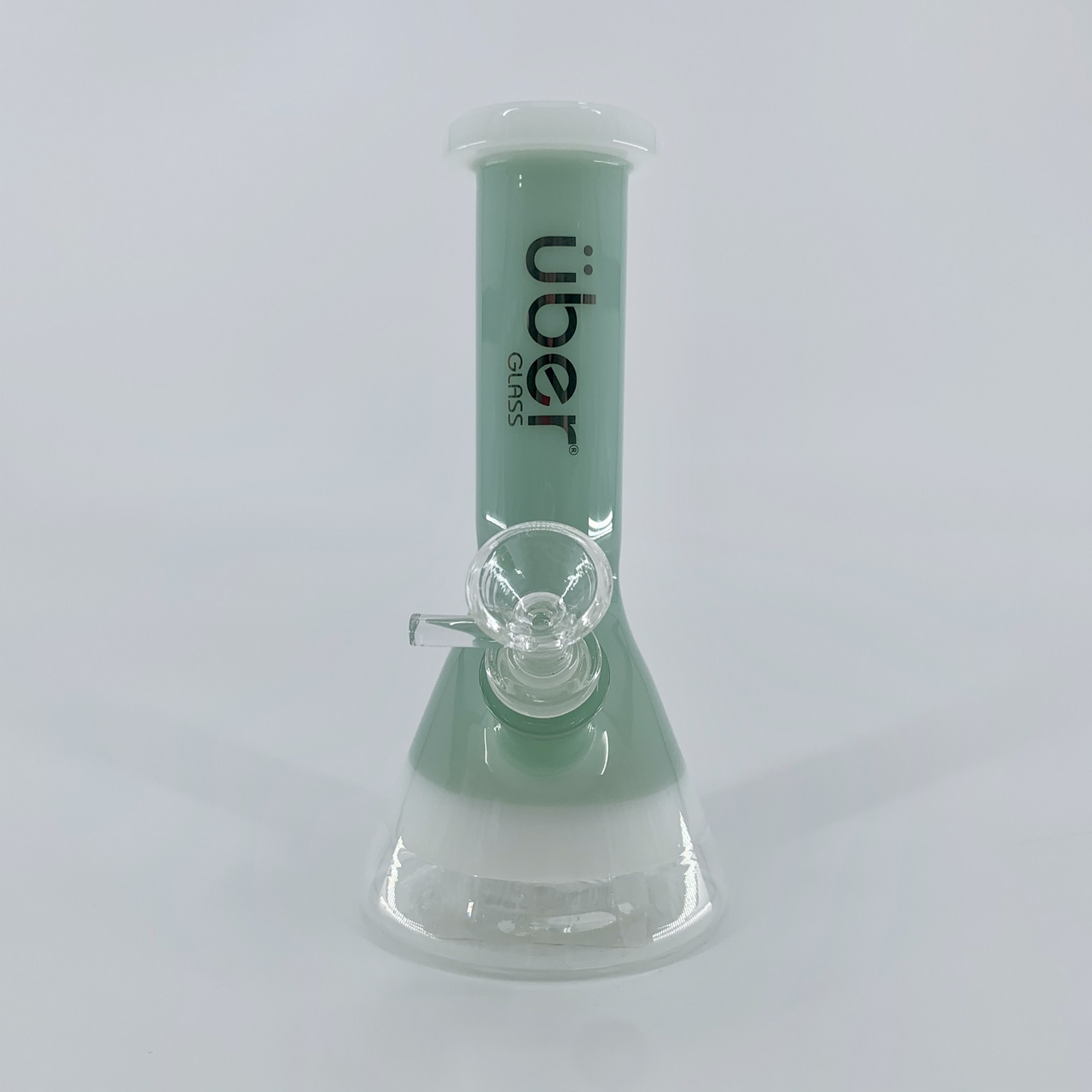 Uber Glass: Two Tone Beaker Water Pipe (8")