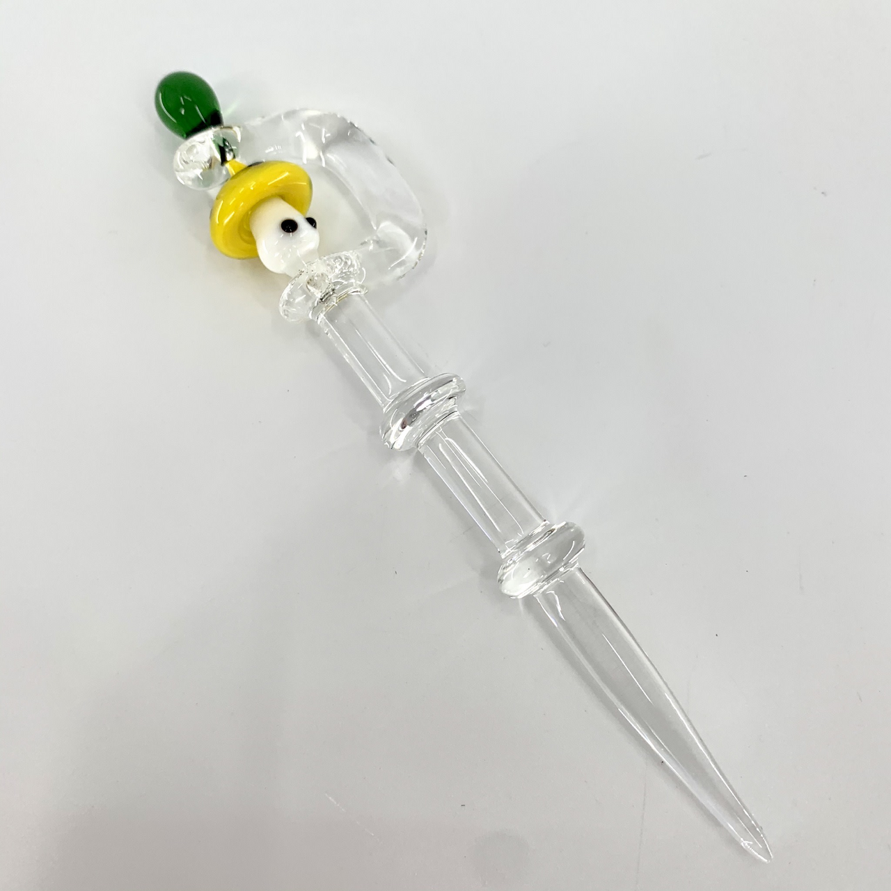 Glass Dabber with Mushroom Swivel (5")