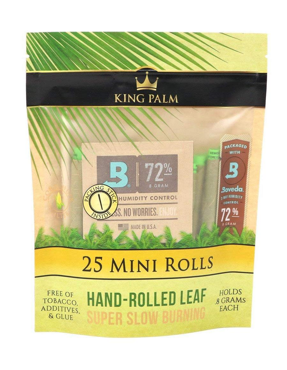 King Palm Mini Preroll Tubes - (25 Pack)