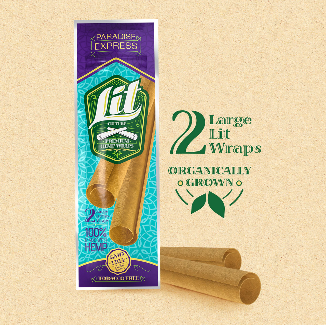 Lit Premium Flavored Hemp Wraps (2 Pack)