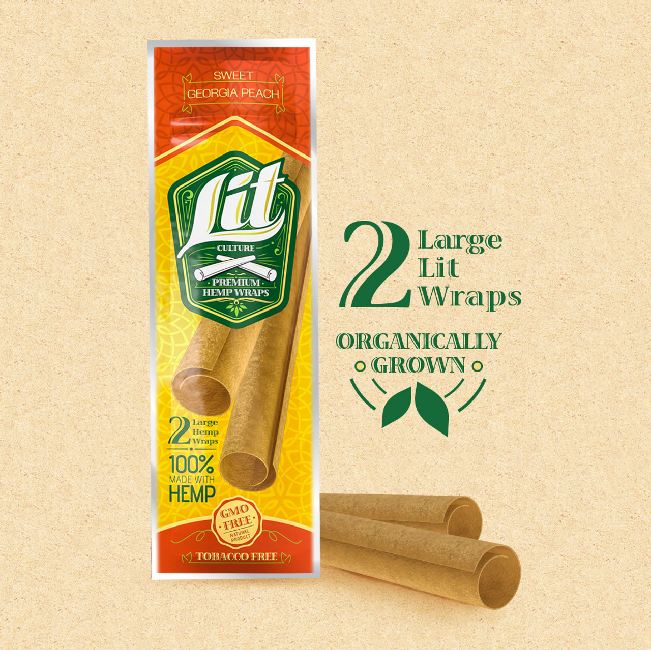 Lit Premium Flavored Hemp Wraps (2 Pack)