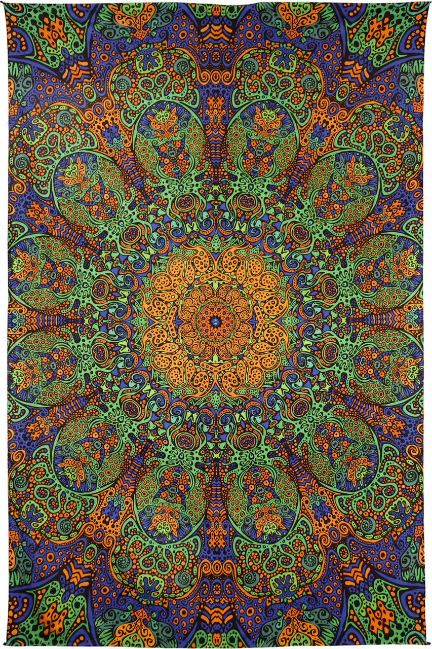 3-D Green Sunburst Tapestry (60"x90")