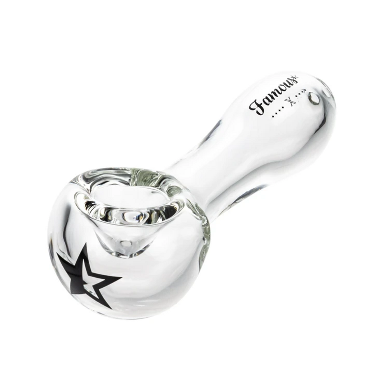 Famous Brandz: Famous X Spoon Pipe Clear (4")