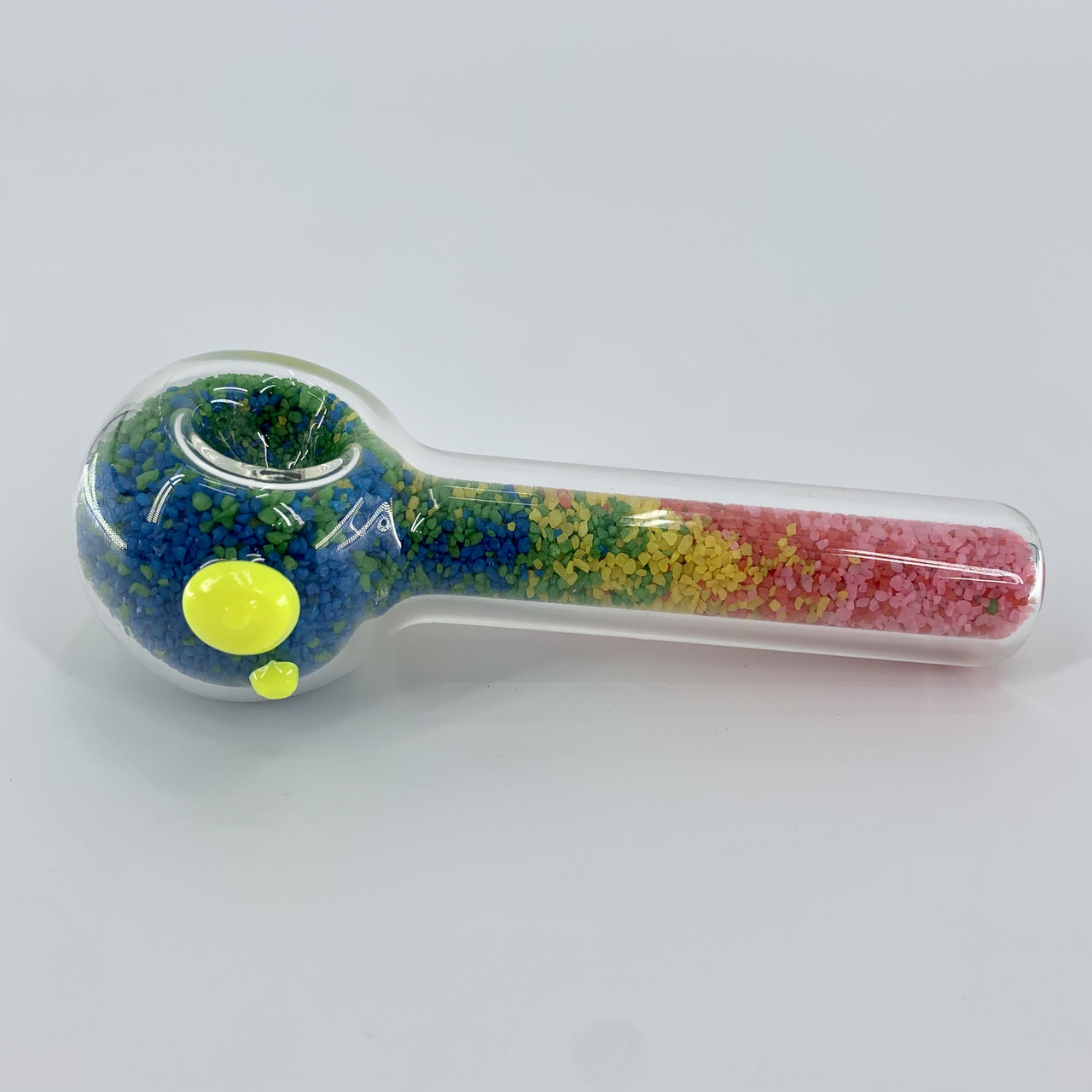 The Crush Glass: Colored Layered Sand Hand Pipe (5")