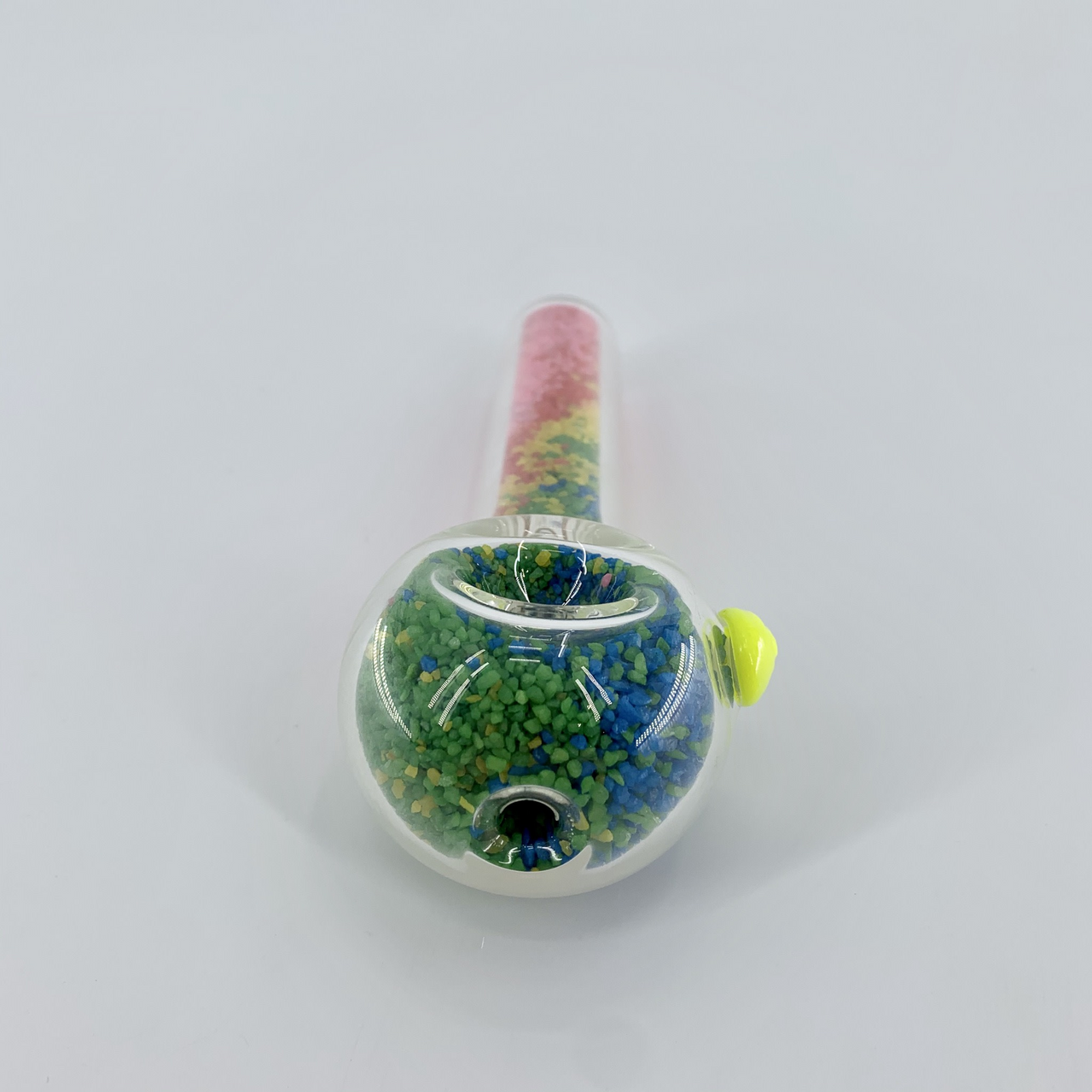 The Crush Glass: Colored Layered Sand Hand Pipe (5")